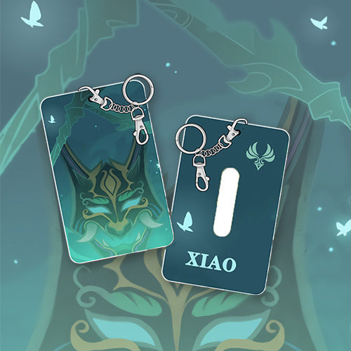 XIAO Genshin Impact Badge Holder Genshin Student ID Holders Keychain Genshin Gifts