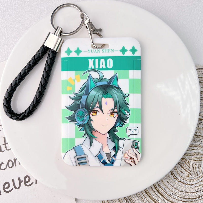 Xiao Genshin Impact Card Holders Modern Xiao Genshin Fanart Badge Holders (1)