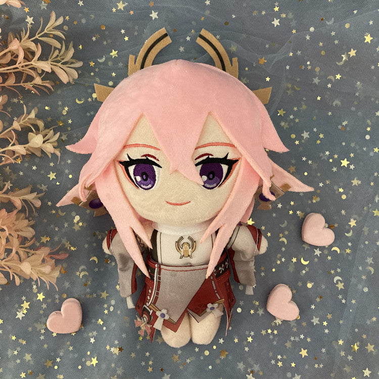 Yae Miko Cute Genshin Impact Plush Dolls Genshin Plushie Toys Genshin Decor (6)