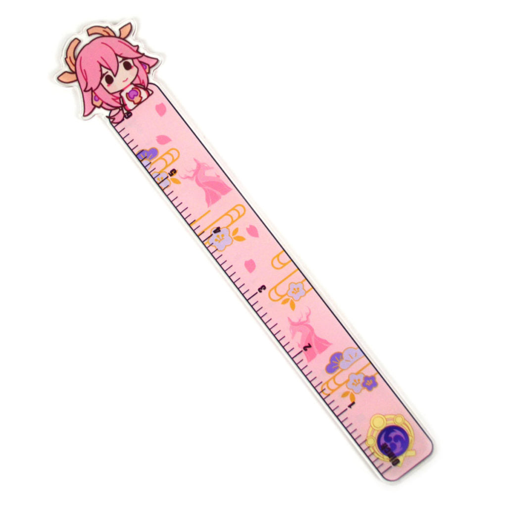 Yae Miko Genshin Impact Rulers Acrylic Cute Genshin Stationery (6)