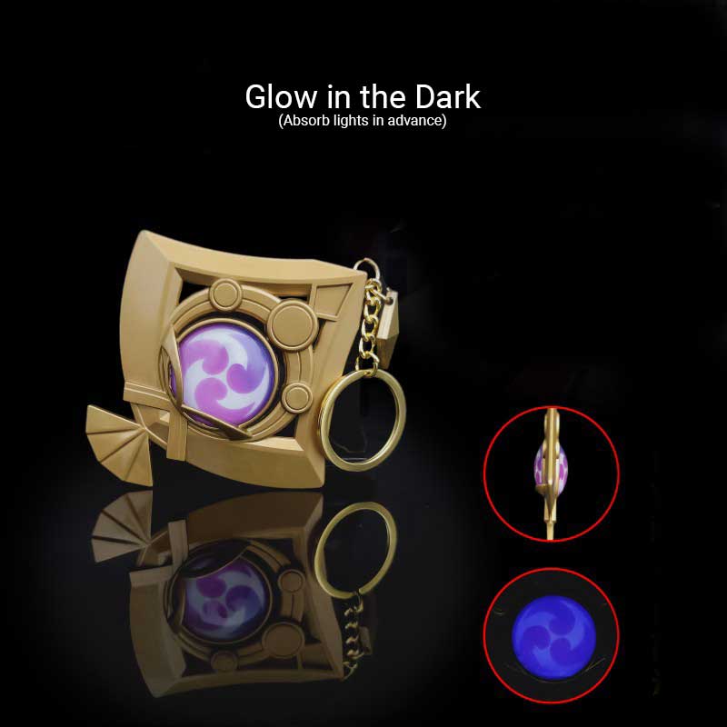 Yae Miko Vision Keychain: Glow-in-the-Dark
