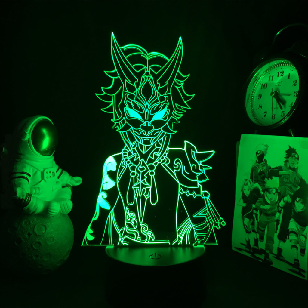Yaksha Xiao Gesnhin Impact Night Light Cool Genshin LED Table Lamp (2)