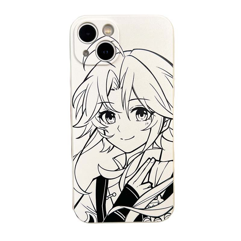 Yanqing Sketch Honkai Star Rail Phone Case Cool HSR Drawings iPhone Cases (7)