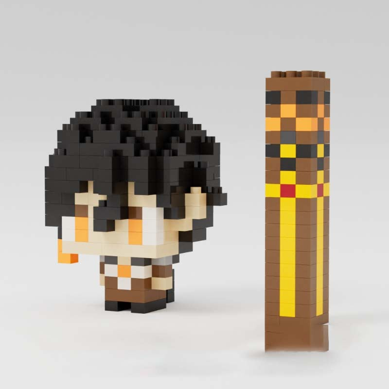 Zhongli Chibi Genshin Impact Figure DIY Building Blocks Genshin Impact Desk Decor (12)