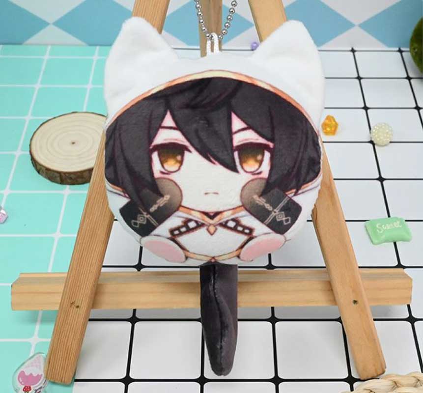 Zhongli Genshin Impact Plush Keychain Cute Genshin Plushie Toy Gift for Genshin Impact Fans (9)