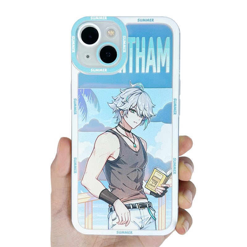 alhaitham Summer Genshin Impact Phone Case Modern Genshin Fanart Beach