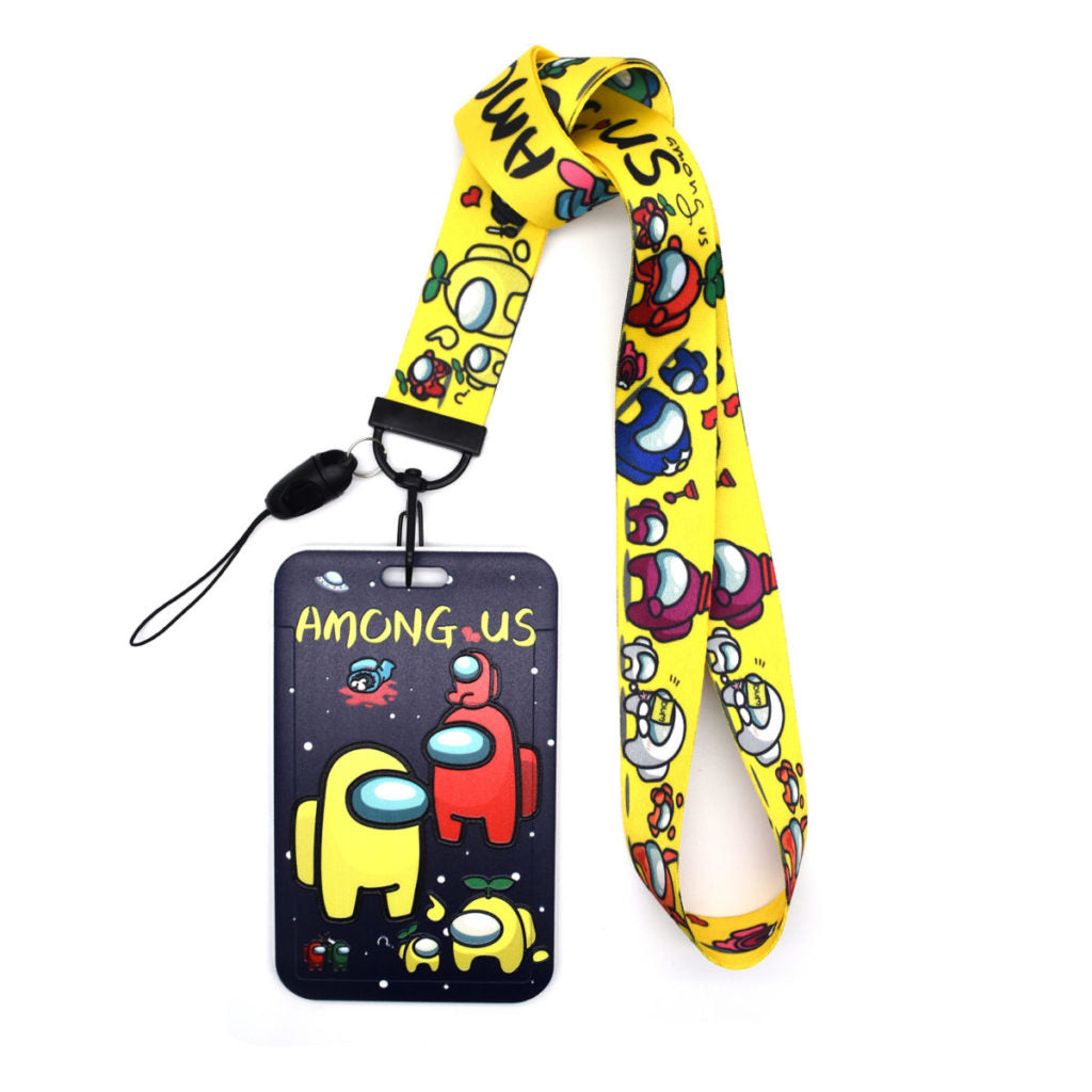among us id badge holder impostor card holder crewmate lanyard among us gift (11)