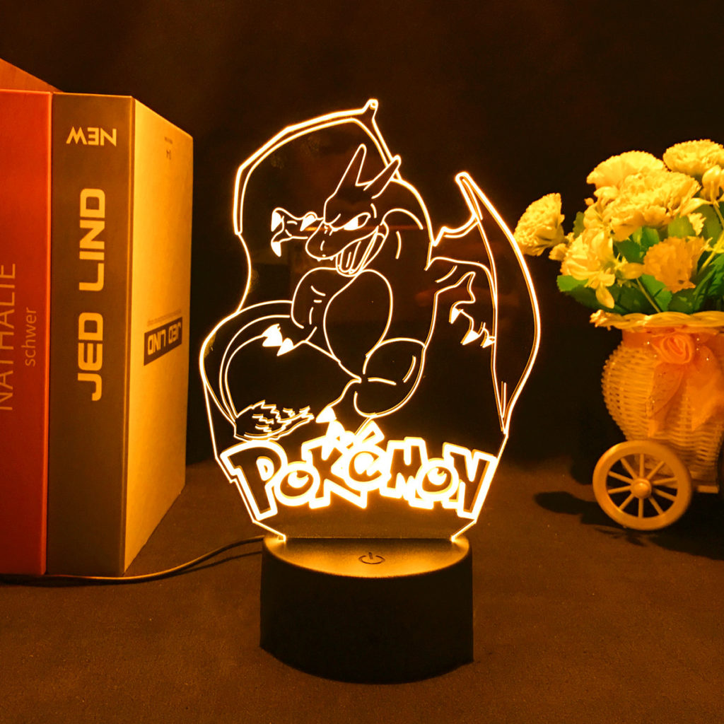 charizard Pokemon LED Light Pokemon Bedroom Light Pokemon Gaming Room Decor