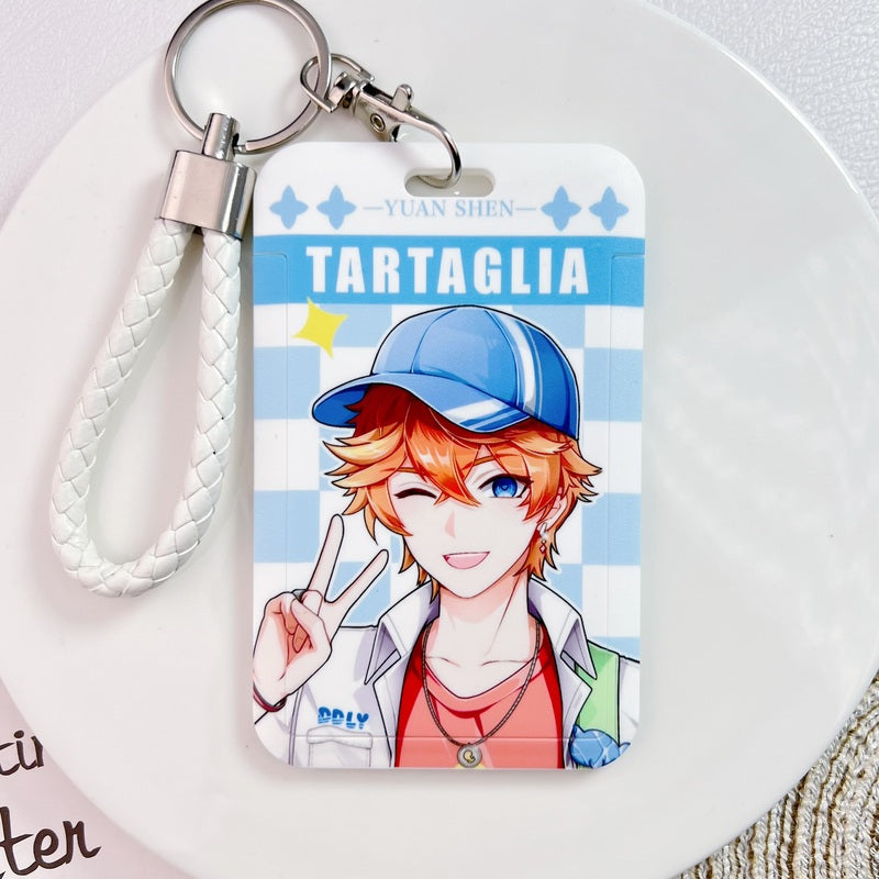 childe Genshin Impact Card Holders Modern tartaglia Genshin Fanart Badge Holders (8)