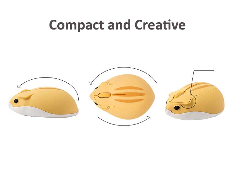 Cute Hamster Wireless Mouse with USB