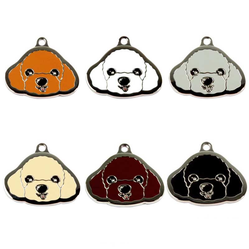 Customizable Poodle Dog Tags with Engraving