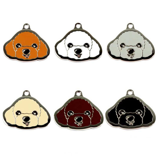 Customizable Poodle Dog Tags with Engraving