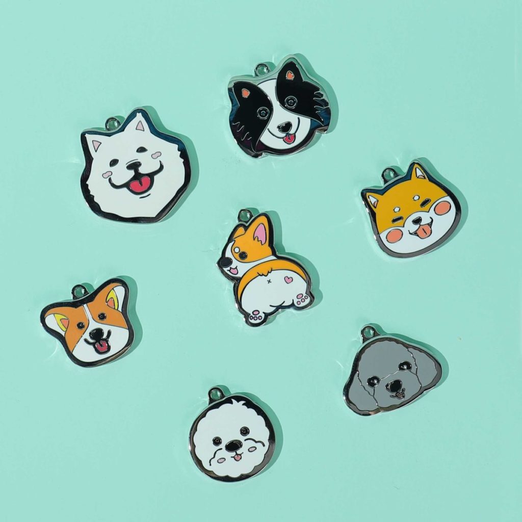 Samoyed Dog ID Tag with Free Engraving