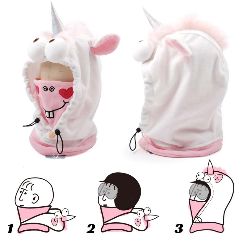 Adorable Bear Ski Balaclava with 3-in-1 Functionality