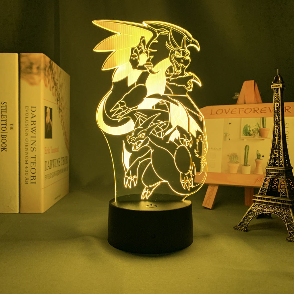 dragon pokemon led light charizard night lamp pokemon decor