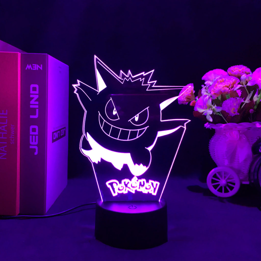 gengar Pokemon LED Light Pokemon Bedroom Light Pokemon Gaming Room Decor