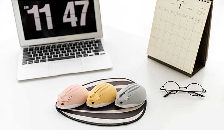 Cute Hamster Wireless Mouse with USB