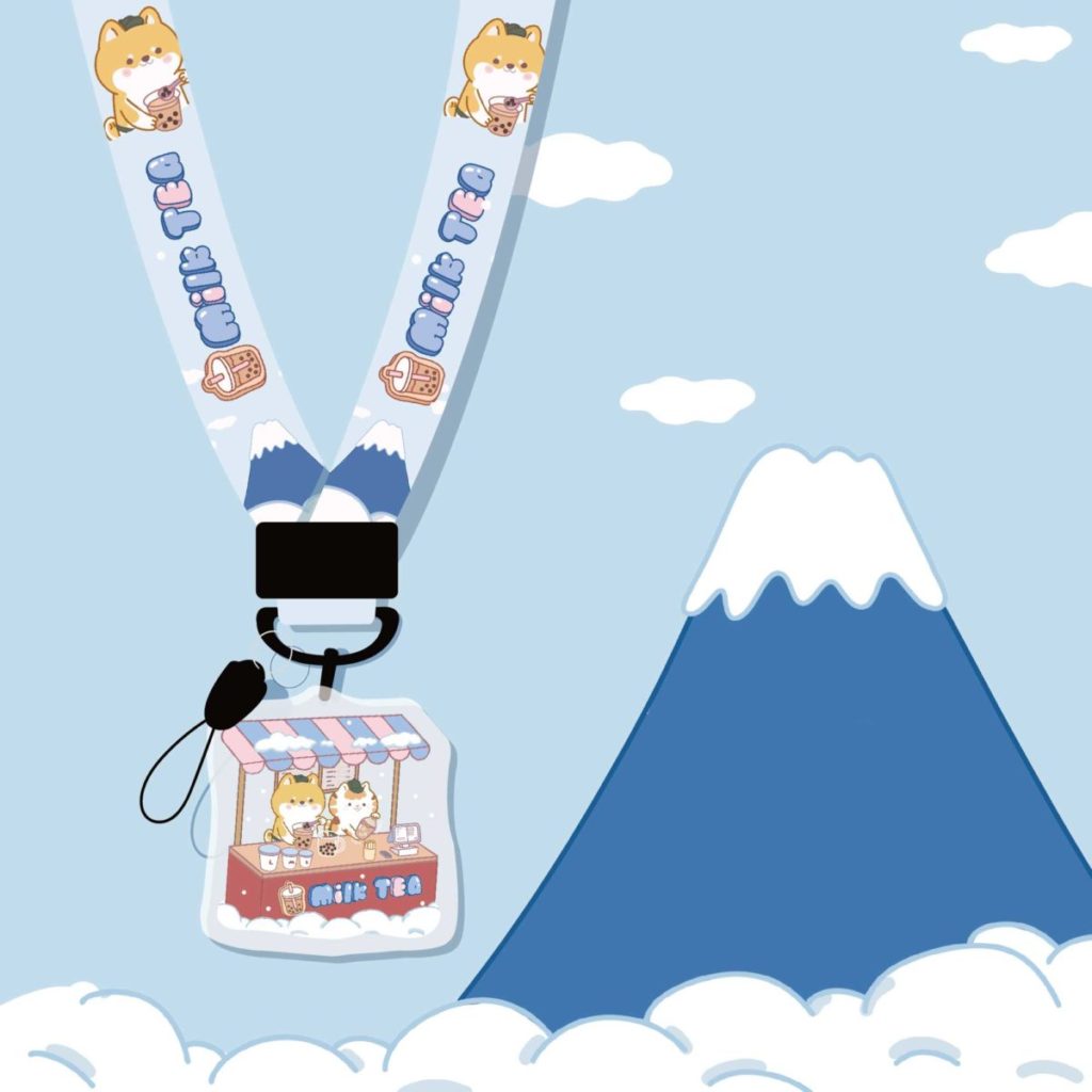 kawaii phone necklace lanyard wristlet cute lanyards keychain college student gifts (2)