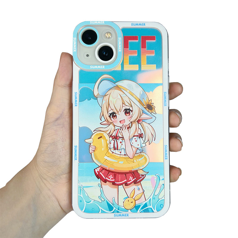 klee Summer Genshin Impact Phone Case Modern Genshin Fanart Beach