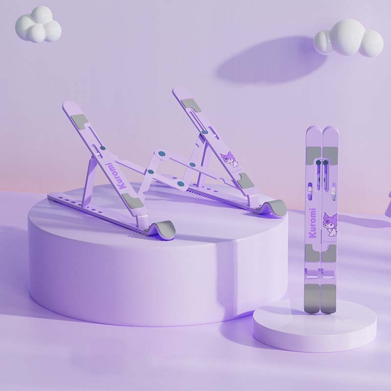 kuromi Official Sanrio Laptop Stand Desktop Foldable Travel Macbook Stand (4)