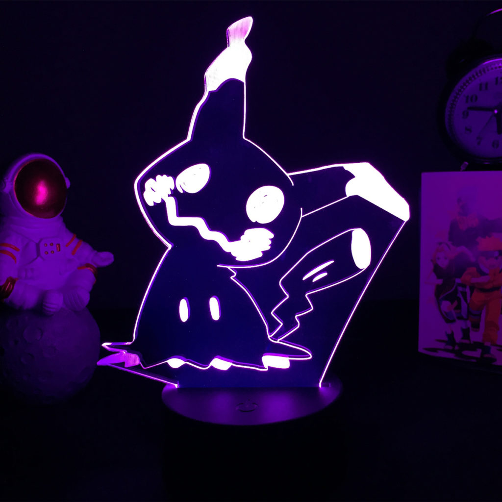 mimikyu Pokemon LED Light Pokemon Bedroom Light Pokemon Gaming Room Decor