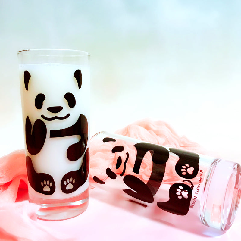 Cute Panda Highball Drinking Glass
