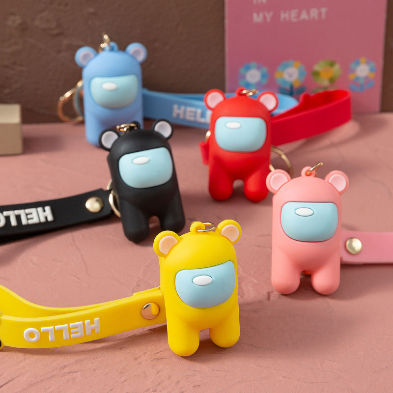 Cute Astronaut Keychains with Lanyard