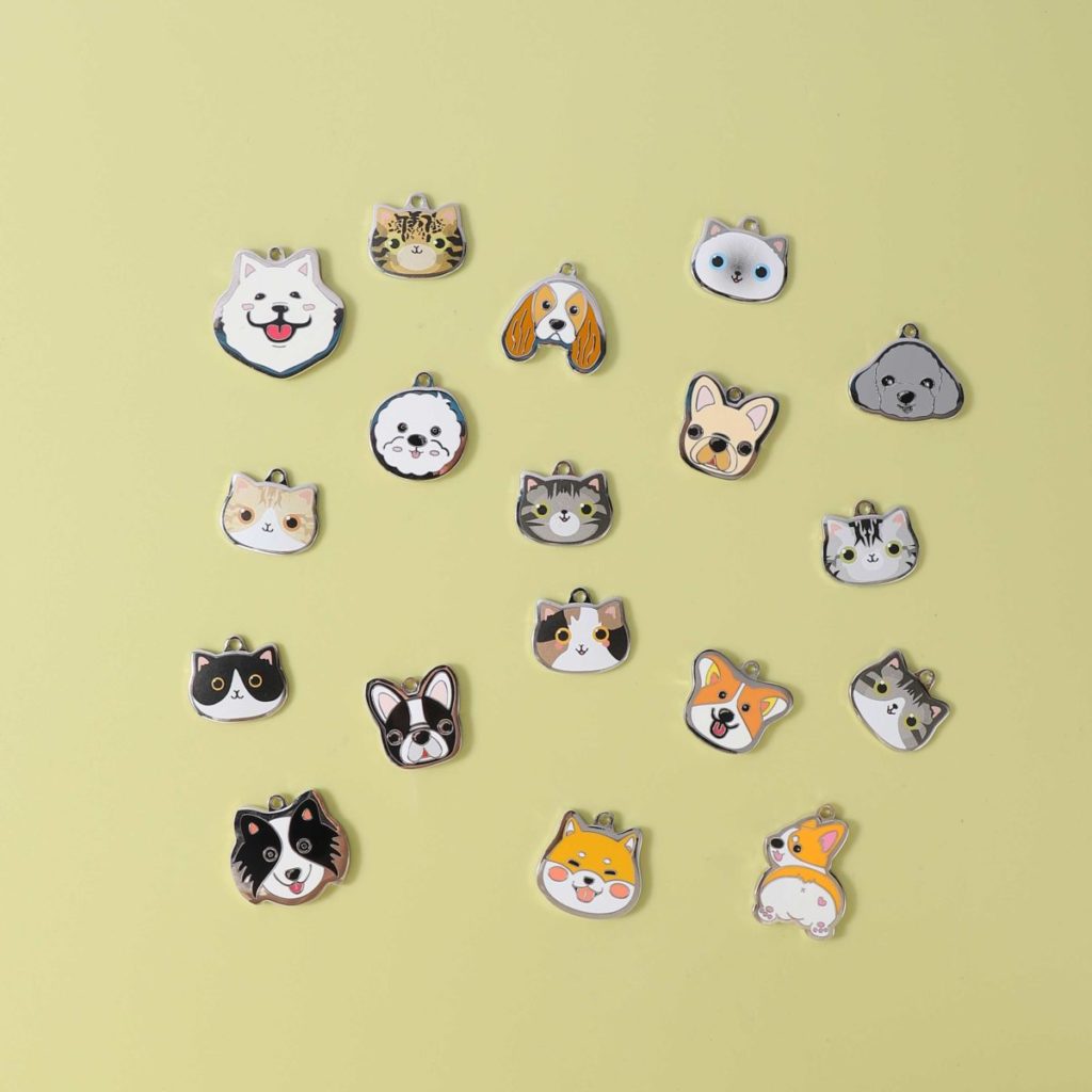 Husky Dog ID Tags with Engraving