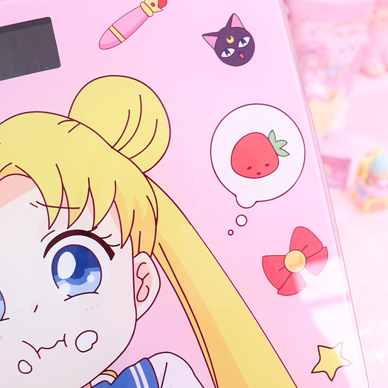 Cute Rechargeable Bathroom Scale with LCD Display