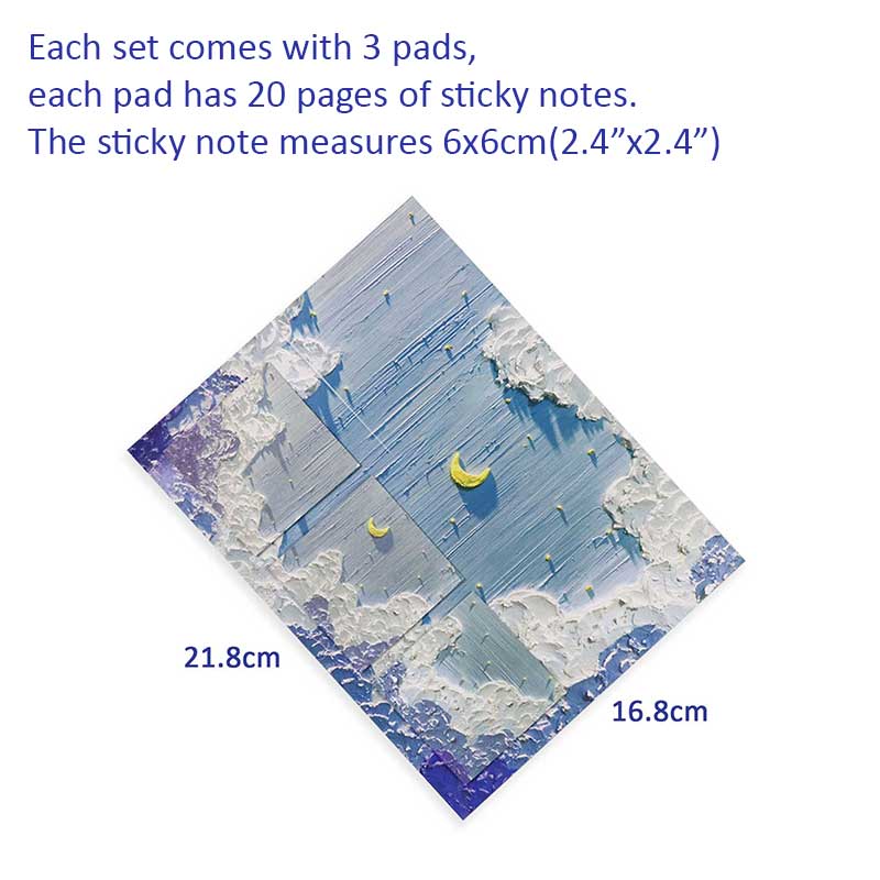 Sky Oil Painting Sticky Notes Set