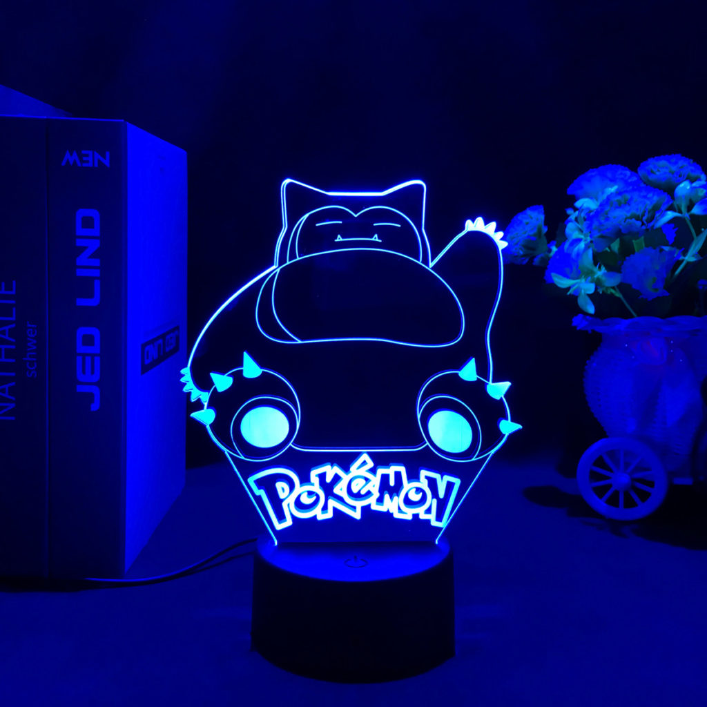 snorlax Pokemon LED Light Pokemon Bedroom Light Pokemon Gaming Room Decor