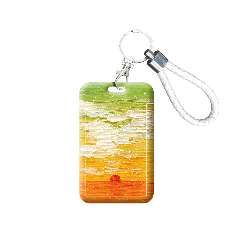 sunset Sky ID Badge Holder Cute Student Card Holders Name Badge Holder Pastel Accessories (15)