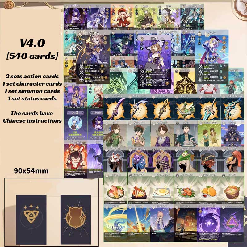 v4.0 Genshin Impact Genius Invokation Dice Genshin TCG Cards