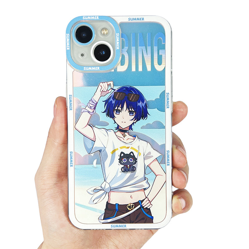 wanderer scaramouche Summer Genshin Impact Phone Case Modern Genshin Fanart Beach